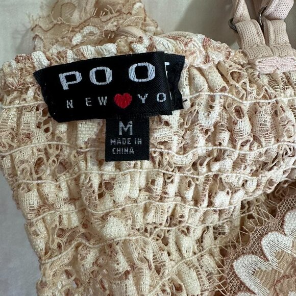 Poof Women's Pink and Cream Bra - Picture 2 of 4